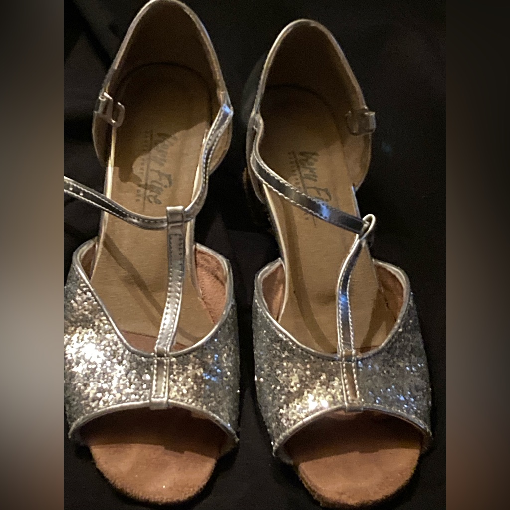 Silver Dance Shoes Worn Three Times Silver Dance Shoes Worn Three Times
